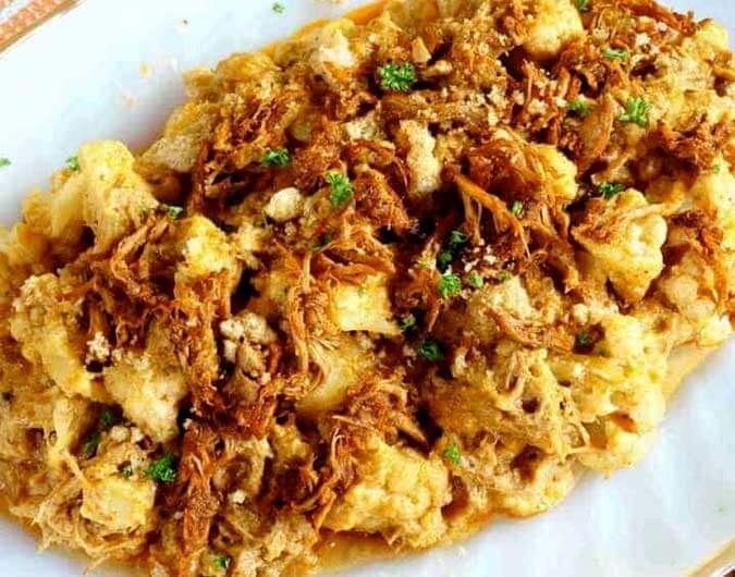 Keto Mac and Cheese with Pulled Pork