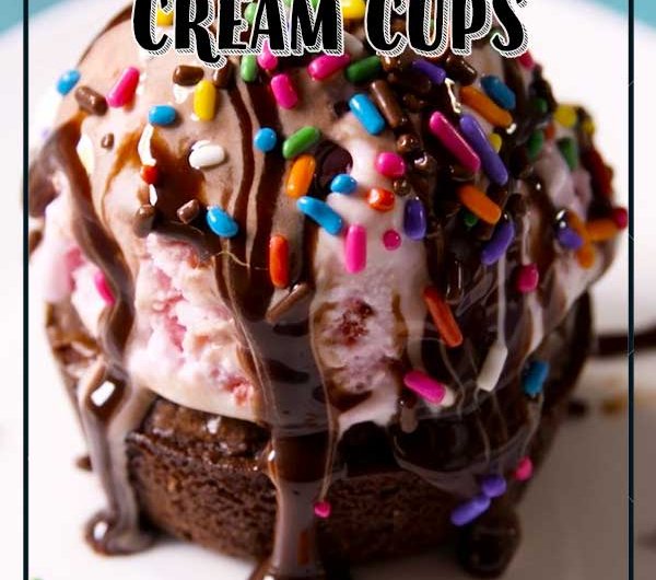 Brownie Ice Cream Cups